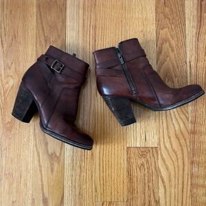 Frye Dark Brown Patty Riding Booties
